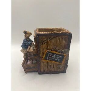 Boyds Bears Ms Griz Pencils Pens Rulers Oh My Pencil Cup Desk Organizer 4103